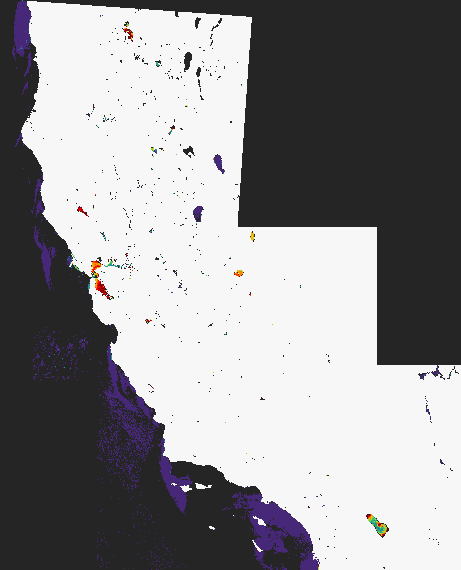Chlorophyll 1-day pixel maximum raster for 2022-08-26